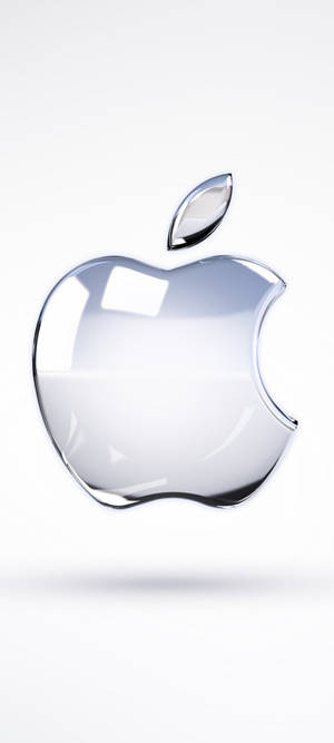 Бял iPhone сребърно Apple лого — iPhone 14 Pro Тапет