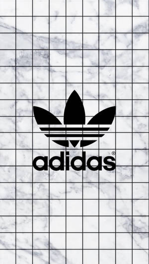 Бяло естетично Tumblr лого на Adidas на мрамор — Бяла естетика Тапет