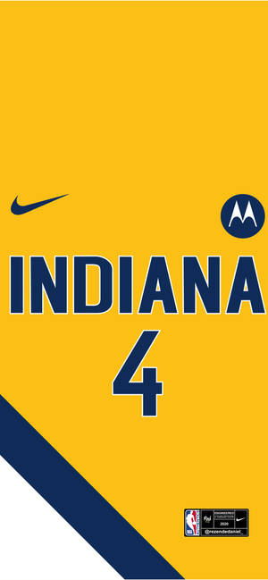 Тапет с векторна илюстрация на тениска Indiana Pacers — ROG Phone 9 Тапет