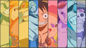 Вертикален колаж One Piece за десктоп — Вунш пис десктоп Тапет