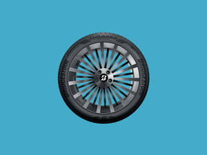 Висококачествена снимка на гума Bridgestone Turanza QuietTrack — Пастелно синь Тапет