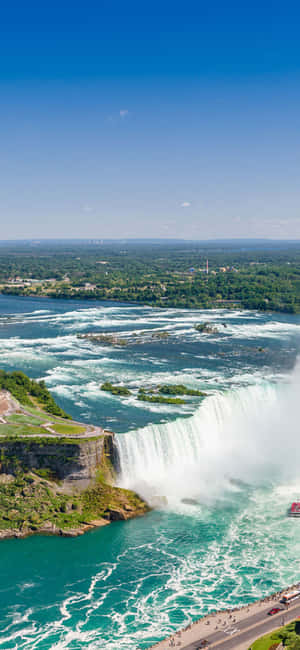 Iphone X Niagara Falls Background — Moto G17 Тапет