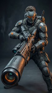 Rog Ally трансформиран в научнофантастично оръжие с приставки. — iPhone Se Тапет