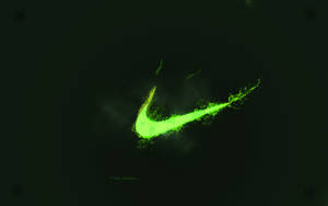 Готина неонова зелена Nike Swoosh — Неон зелено Тапет