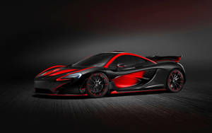 Готина червена черно сива кола McLaren P1