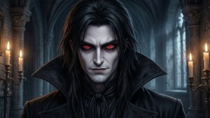 Страхотен аниме тапет на вампир в готически замък. — Готична аниме GIF Тапет