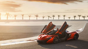 Тапет с готична червена кола McLaren — Коли Тапет