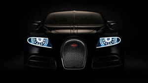Готична черна кола Bugatti тапет — Коли Тапет