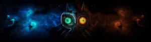 Тапет за двоен екран с Skull Kid и Majora's Mask. — 32:9 Тапет