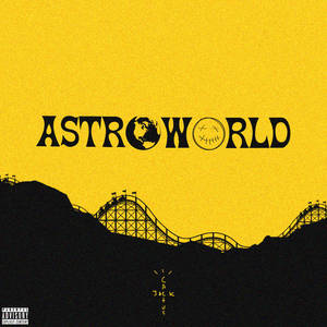Тапет на албума Astroworld с естетична влакница на жълт фон — Pixel Watch 5 Тапет