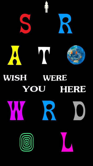 Готин тапет с текст Astroworld и удивителен цветен дизайн — Пестене на батерия Тапет
