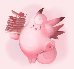 Еволюция на Clefairy и палачинки — Покемон Телефон Тапет
