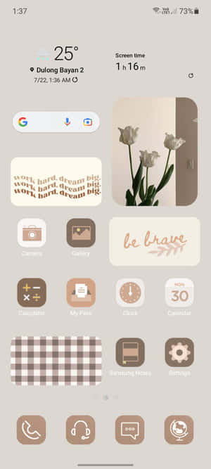 Естетически Widgets снимки — Galaxy F70 Pro Тапет