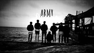 Естетичен BTS в черно и бяло — Естетически BTS Тапет