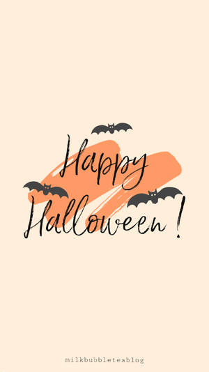 Естетичен тапет Happy Halloween за iPhone — Хелоуин айфон Тапет