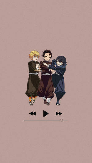 Тапет с естетична музика iPhone момчета от Demon Slayer — Demon slayer iPhone Тапет