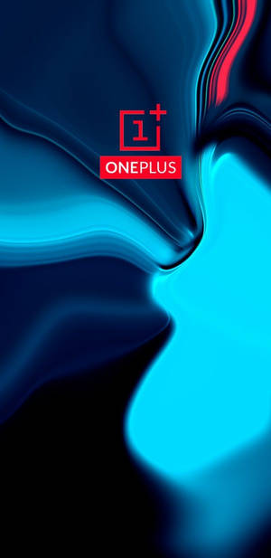 Син абстрактен фон с лого на OnePlus 9R — Абстракция Тапет