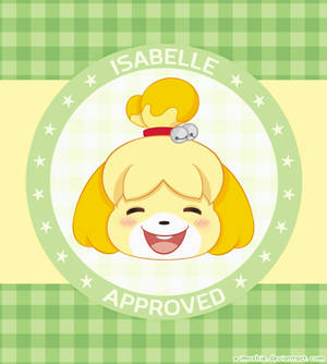 Сладък HD Изабел Animal Crossing тапет — Galaxy Z Fold Тапет