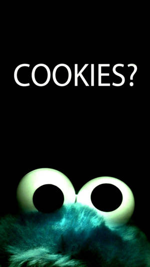 Cookie Monster бисквити изявление екран за заключване тапет.