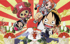 Тапет със забавно аниме One Piece изкуство — Смешно аниме Тапет