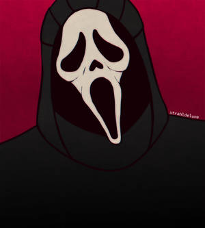 Захипнотизиращ образ на Ghostface на розов фон — Honor Magic V Flip 2 Тапет