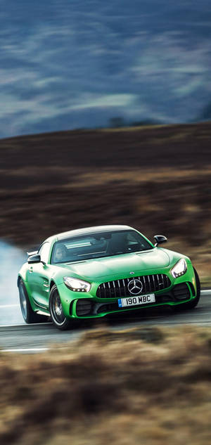 Mercedes AMG iPhone Green Racing — iPhone 13 Pro Max Тапет