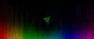 Зелено лого на Razer тапет.