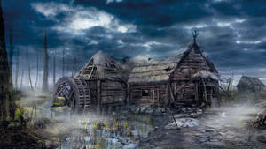 Тапет с изоставен дом от Witcher 3.