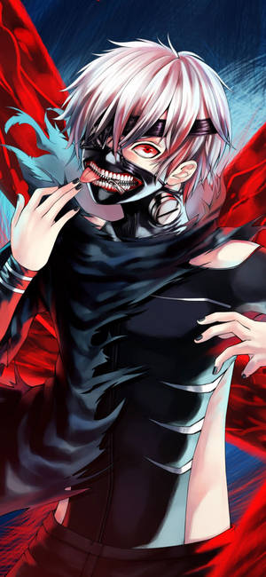 Кен с език на вън Tokyo Ghoul iPhone — Pixel 9 Pro Тапет