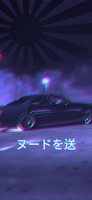 Класическа JDM естетика с флаг