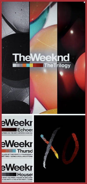 Тапет с колаж на трилогията The Weeknd — iPhone 18 Pro Тапет