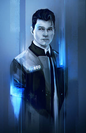 Сивизен арт на Конър от Detroit Become Human тапет — Honor MagicPad 3 Pro 12.3 Тапет