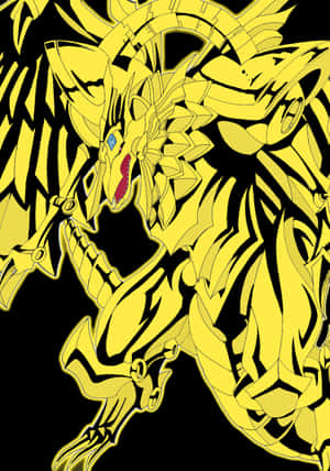 Крилатия дракон на Ра, могъща египетска божествена карта в Yu-Gi-Oh! — iPhone Duo Тапет
