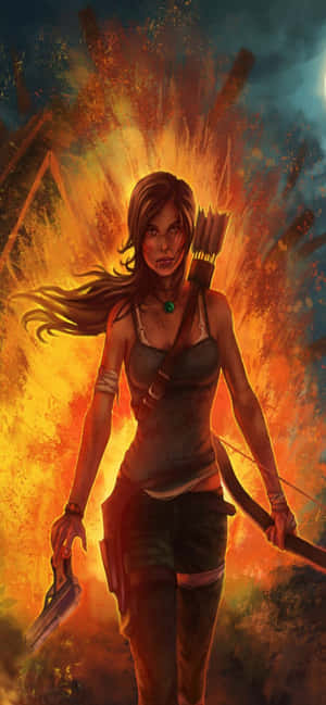 Фон за iPhone Xs Max Rise of the Tomb Raider — iPhone X Тапет