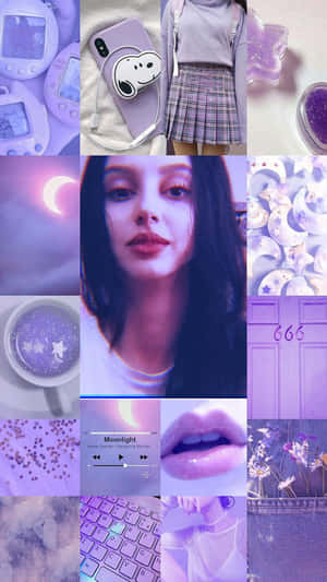 Egirl естетика — Тъмно лилава естетика Тапет