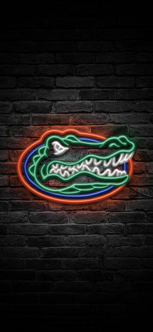 Тапет с лого на Florida Gators в неонови светлини — iPhone 11 Pro Тапет