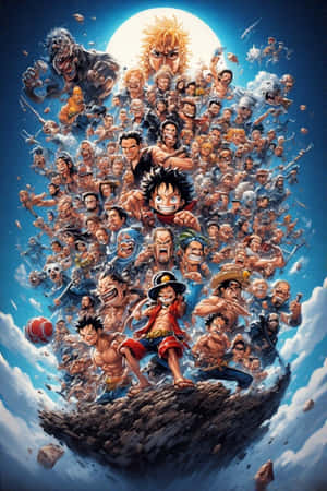 Луфи,Гонинг Мери,One Piece,аниме тапет,залезно небе,сламена шапка,приключение — iPhone 4 Тапет