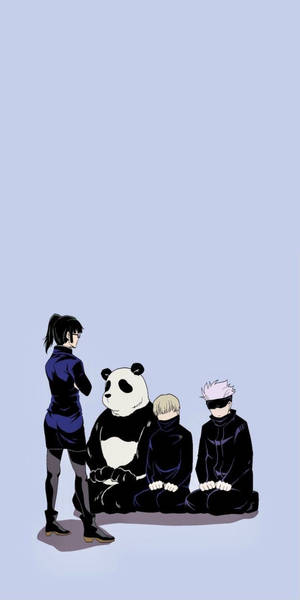 Маки Зенин в действие - тапет за телефон Jujutsu Kaisen — Аниме Тапет