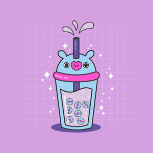 Манг Bt21 боба чай тапет — Pixel Watch 4 Тапет