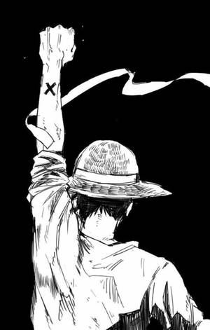 Monkey D Luffy Гръб Скеч Арт тапет — Moto Pad Тапет