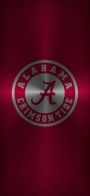 Метален логотип Alabama Crimson Tide тапет — iPhone 18 Pro Max Тапет