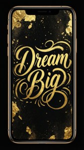 Тапет за iPhone 11 със златни фолийни букви
