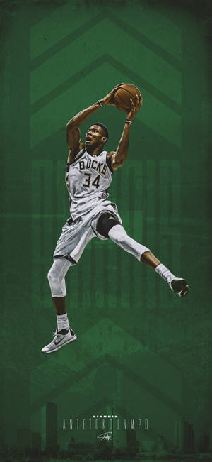 Milwaukee Bucks играч 34 тапет — iPhone 16 Pro Max Тапет