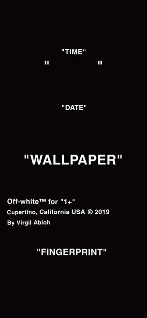 Тапет Off White за IPhone черен — iPhone 17e Тапет