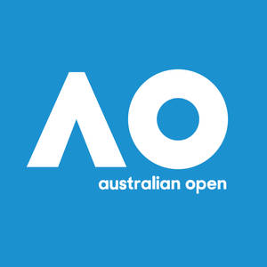Тапет минималистично лого на Australian Open — 1:1 Тапет