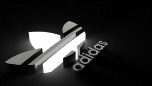 Монохромно лого на марка Adidas тапет — Истинно черен Тапет