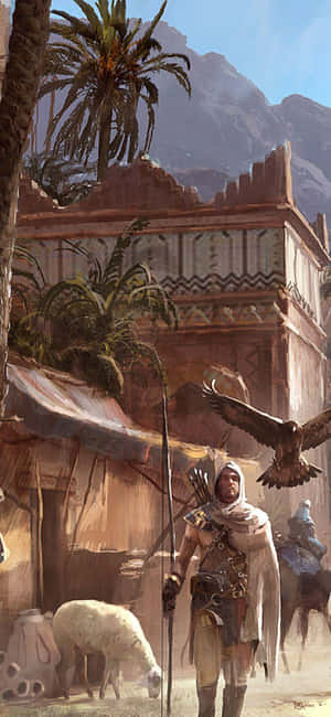 Iphone X Assassin's Creed Origins Фон — OnePlus 12R Тапет