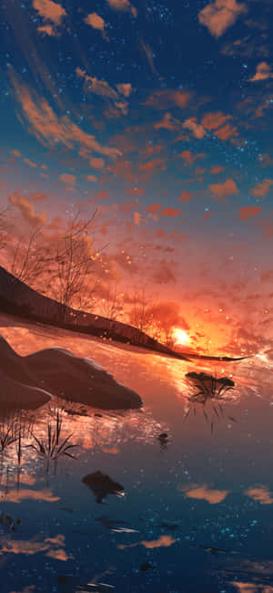 Anime Sunset Iphone — Motorola Edge 60 Neo Тапет