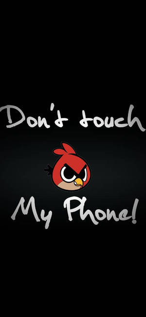 Тапет Не пипаи телефона ми червена птица — iPhone 17e Тапет