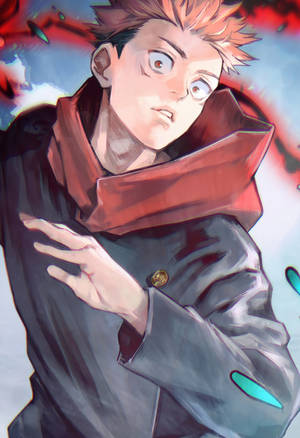 Невероятна рисунка на Юджи Итадори от Jujutsu Kaisen за телефон — Аниме Тапет